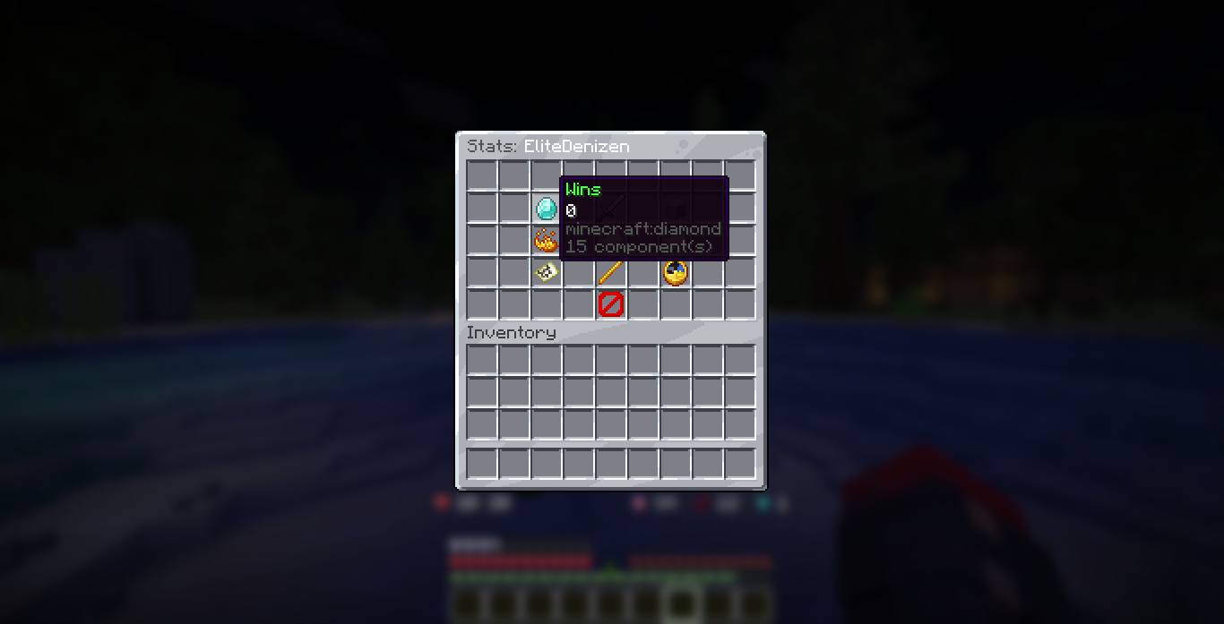 Hovering the Wins item in the stats menu