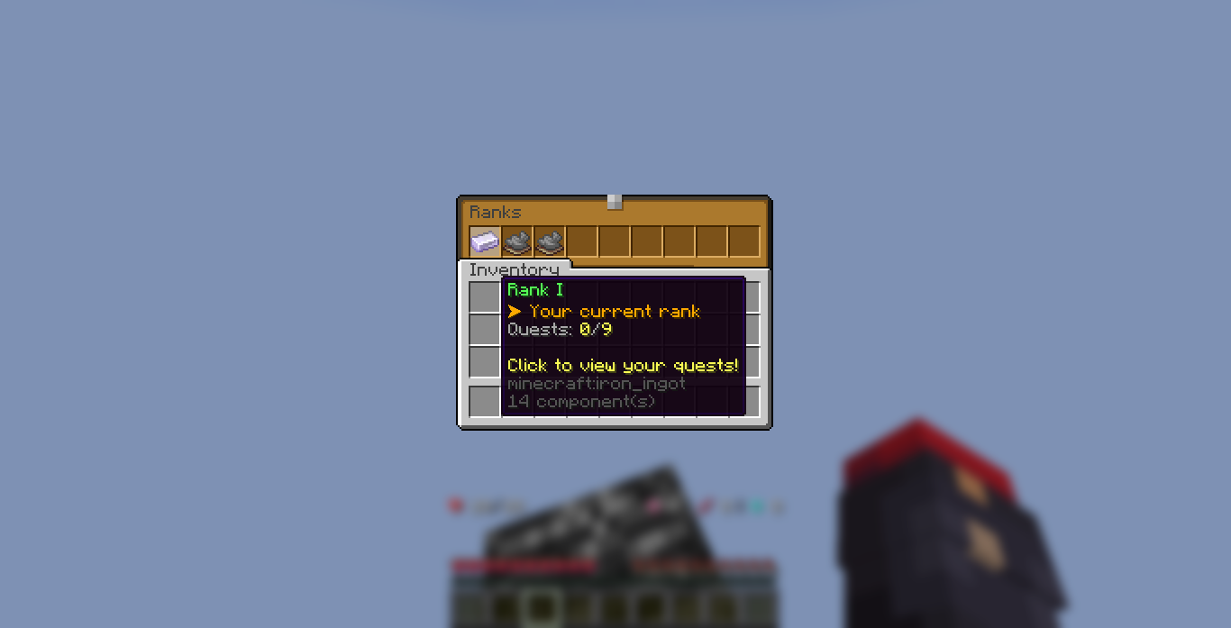 The zQuestRank rank menu