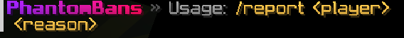 Reporting a player with /report